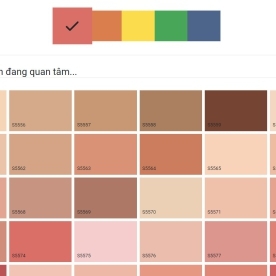 BẢNG MÀU SƠN SPEC Tông màu: hồng, cam, vàng, xanh,...