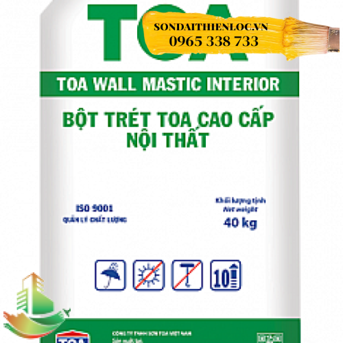 BỘT TRÉT CAO CẤP TOA WALL MASTIC NỘI THẤT