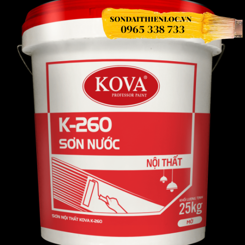 Sơn Nội Thất KOVA K-260 Cao Cấp Chính Hãng, Giá Tốt, Chiết Khấu Cực Cao
