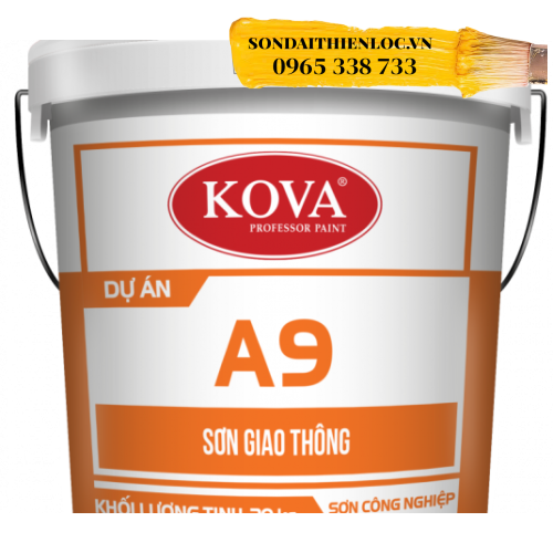 SƠN GIAO THÔNG HỆ NƯỚC KOVA A9 - MÀU ĐEN 5KG