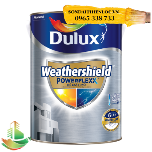 SƠN NGOẠI THẤT SIÊU CAO CẤP DULUX WETHERSHIELD POWERFLEXX MỜ - LON 5 LÍT
