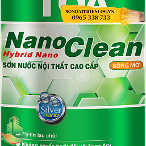 SƠN NƯỚC NỘI THẤT CAO CẤP TOA NANOCLEAN BÓNG MỜ