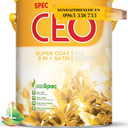SPEC CEO SUPER COAT 2 IN 1 SATIN FOR INTERIOR - SƠN NỘI THẤT 2 TRONG 1 CAO CẤP BÓNG LOÁNG