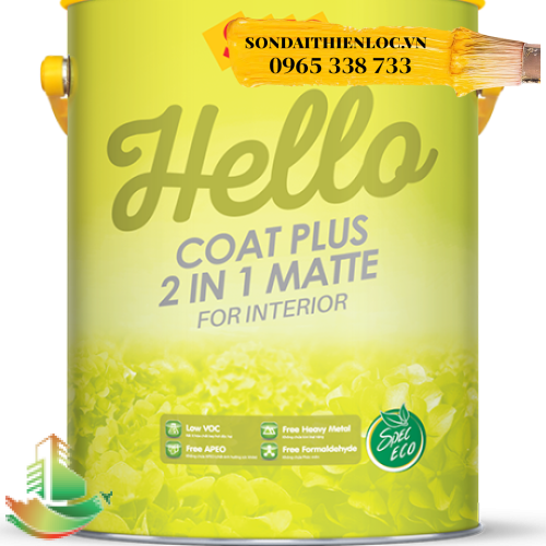 SPEC HELLO COAT PLUS 2 IN 1 MATTE FOR INTERIOR - SƠN NỘI THẤT 2 TRONG 1 CAO CẤP LÁNG MỊN